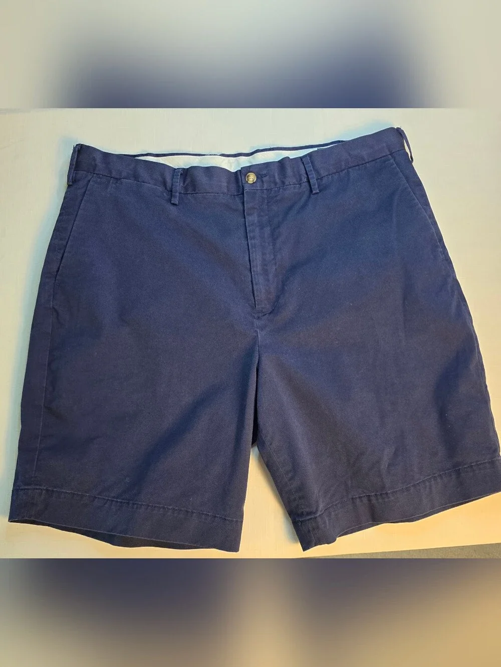 Polo Ralph Lauren Navy Flat-Front Men's Preppy Backyard Bbq Dad‎ Shorts